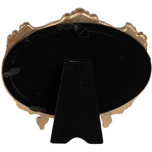 Фоторамка Clayre & Eef 2F1144 Золотий колір 17x2x15 см / 10x15 см овальна барокова