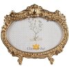 Фоторамка Clayre & Eef 2F1144 Золотий колір 17x2x15 см / 10x15 см овальна барокова