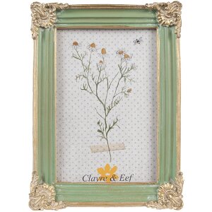 Clayre & Eef 2F1147 Фоторамка Зеленое золото 13x2x18 см 10x15 см