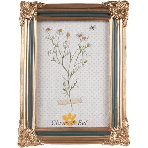 Clayre & Eef 2F1148 Фоторамка Золото Зеленый 13x2x18...
