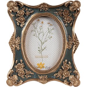 Фоторамка Clayre & Eef 2F1151 Золото-зелена 11x2x13 см 6x9 см