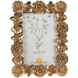 Фоторамка Clayre & Eef 2F1155 Золота кольорова 16x2x20 см 10x15 см