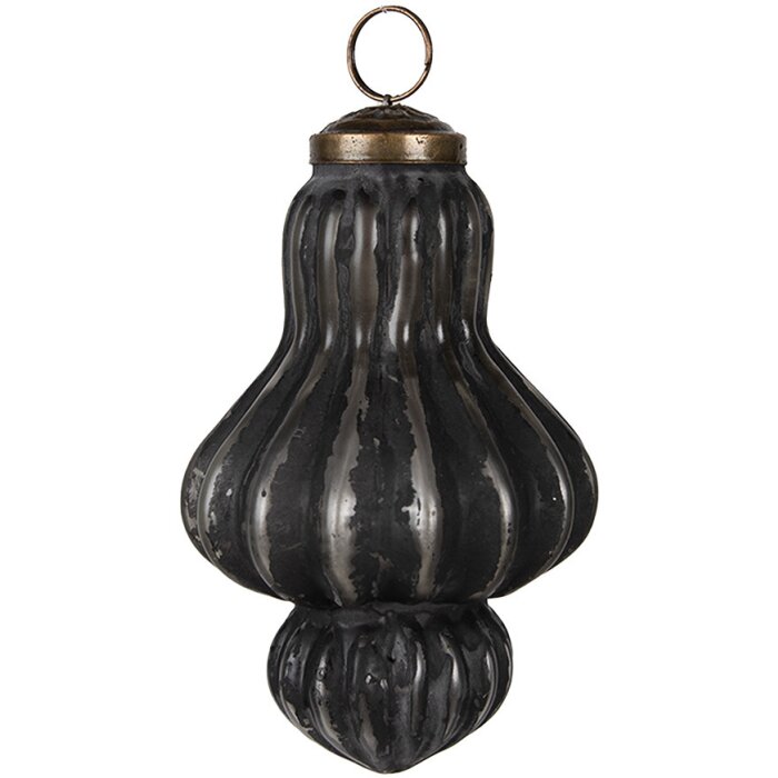 Ялинкові кулі Clayre & Eef 6GL4684 Ø 7x12 см Чорний