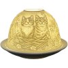 Clayre & Eef 6CE1808 Подставка для чайных ламп с изображением кошки Ø 12x8 см Белая