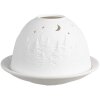 Clayre & Eef 6CE1817 Держатель для чайных ламп Ø 12x8 см Дерево белое