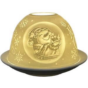 Clayre & Eef 6CE1822 Підставка під чайник Merry Christmas Ø 12x8 см Біла