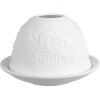 Clayre & Eef 6CE1822 Підставка під чайник Merry Christmas Ø 12x8 см Біла