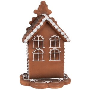 Clayre & Eef 6PR4344 Украшение пряничный домик со светодиодами 13x13x20 см