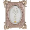 Clayre & Eef 2F1115 Фоторамка серебряного цвета розовая 17x3x21 см 10x15 см