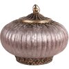 Clayre & Eef 6GL4589 Светодиодный фонарь из розового стекла Ø 17x14 см