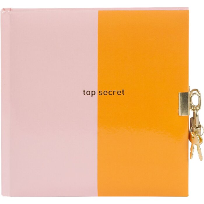 Ежедневник Goldbuch Coloration orange rosé 16x16 см с замком и золотым тиснением