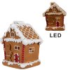 Clayre & Eef 6PR4341 Украшение пряничный домик со светодиодами 11x9x13 см