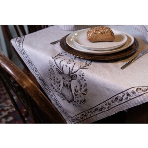 Кошик для хліба Clayre & Eef GTW47 35x35x8 см Бежевий оленячий дизайн