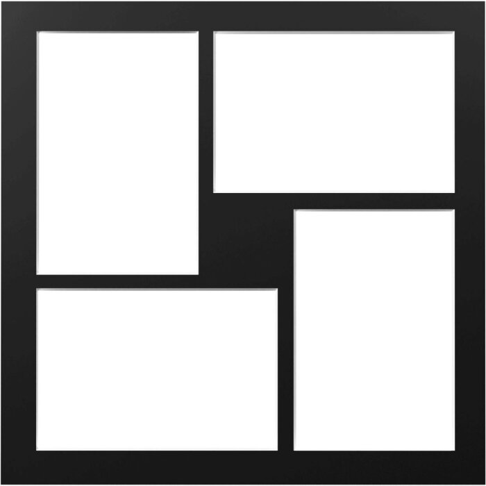 Галерея Passepartout Multishot 30x30 Black 4 выреза 10x15 см