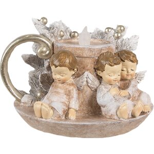 Clayre & Eef 6PR4164 Підсвічник Angel LED 14x13x10 см