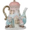 Clayre & Eef 6PR4218 Украшение Мышиная семья светодиодное 15x12x16 см