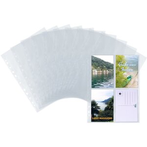 HERMA Postkartenhüllen 10x15 cm 10 Blatt transparent für 40 Postkarten