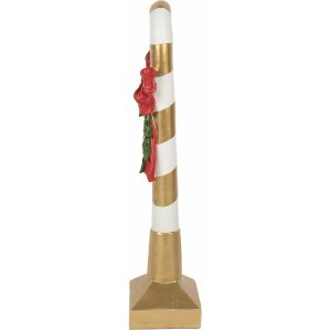 Clayre & Eef 5PR0141 Украшение Candy Cane Gold White 25x18x83 см Полирезин