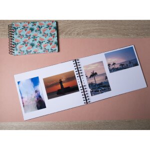 Exacompta 16703E Фотоальбом на спирали FLAMINGO 23x16 см 50 страниц белый полуночный синий