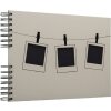 Exacompta 16823E Фотоальбом спіральна палітурка 50 чорних сторінок Polaroid серія Beige