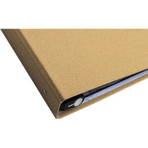 Exacompta 17602E Фотоальбом с кольцевым механизмом 60 черных страниц 32x26x4 см Бежевый