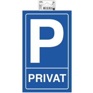 Знак "Приватна автостоянка" 15x25 см ПВХ