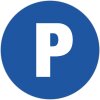 Информационный знак Exacompta Частная автостоянка 30 см синий PP не самоклеящийся