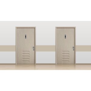 Информационная табличка Exacompta самоклеящаяся алюминиевая look ladies 16,5x4,4 см серая