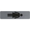 Информационная табличка Exacompta самоклеящаяся алюминиевая look ladies 16,5x4,4 см серая