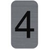 Exacompta 67184E Информационная этикетка номер 4 2,5 x 4,4 см самоклеящаяся серая