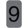 Exacompta 67189E Информационный знак номер 9 самоклеящийся алюминиевый вид 2,5x4,4 см