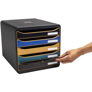 Тумба Exacompta Big Box с 5 выдвижными ящиками Neo Deco разные цвета