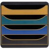 Тумба Exacompta Big Box с 4 выдвижными ящиками Neo Deco разные цвета
