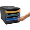 Тумба Exacompta Big Box с 4 выдвижными ящиками Neo Deco разные цвета