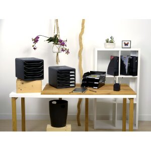 Exacompta 182014D Папка для журналов MAG-CUBE ECOBlack черная A4+ пластик