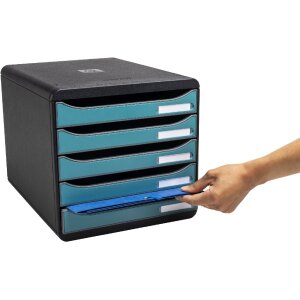 Exacompta 30934D Комод Big Box 5 шухляд Skandi тихоокеанський синій А4+