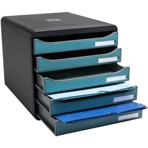 Exacompta 30934D Комод Big Box 5 шухляд Skandi тихоокеанський синій А4+
