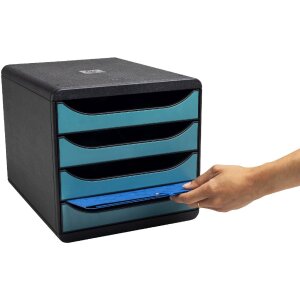 Exacompta 31034D Комод Big Box 4 шухляди Skandi тихоокеанський синій А4+