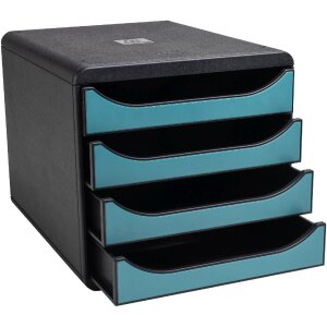 Exacompta 31034D Комод Big Box 4 шухляди Skandi тихоокеанський синій А4+