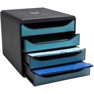 Exacompta 31034D Комод Big Box 4 шухляди Skandi тихоокеанський синій А4+