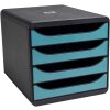 Exacompta 31034D Комод Big Box 4 шухляди Skandi тихоокеанський синій А4+