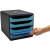 Exacompta 31034D Комод Big Box 4 шухляди Skandi тихоокеанський синій А4+