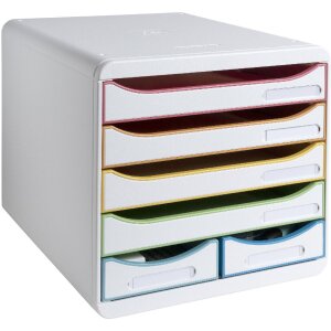 Комод Exacompta BIG BOX MAXI White Harlequin 6 шухляд для А4 та А4+