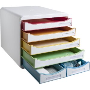 Комод Exacompta BIG BOX MAXI White Harlequin 6 шухляд для А4 та А4+