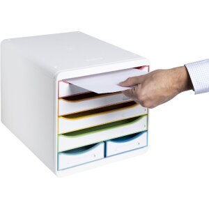 Комод Exacompta BIG BOX MAXI White Harlequin 6 шухляд для А4 та А4+