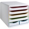 Комод Exacompta BIG BOX MAXI White Harlequin 6 шухляд для А4 та А4+