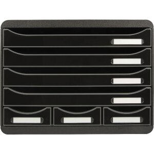 Тумба Exacompta 307714D STOREBOX 7 открытых ящиков черный...