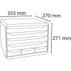 Тумба Exacompta 307714D STOREBOX 7 открытых ящиков черный глянцевый