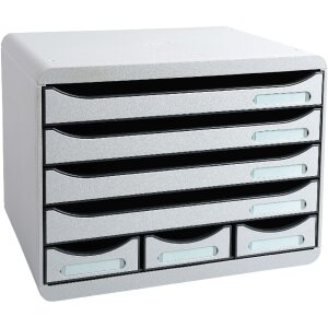 Тумба Exacompta STOREBOX 7 открытых ящиков Офис светло-серый