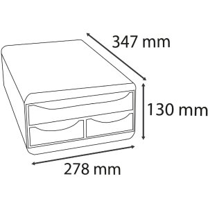 Exacompta 3117213D SMALL-BOX з 3 шухлядами глянцевий білий